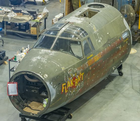 MARTIN Marauder — - Restoration area at the Udvar-Hazy museum near Washington. I wondered if Jim Boss Farrell or O.J. Red Redmond are still around?