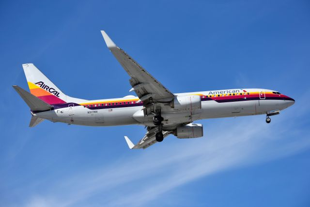 Boeing 737-800 (N917NN) - Air Cal Heritage Jet Landing 9-C on 03-26-19