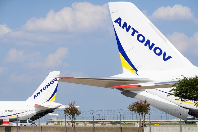 Antonov An-12 (UR-82072) - From our double Antonov event (8/23/2018). UR-82072 in the foreground, UR-82029 to the left. How often do you see THIS at DFW?!