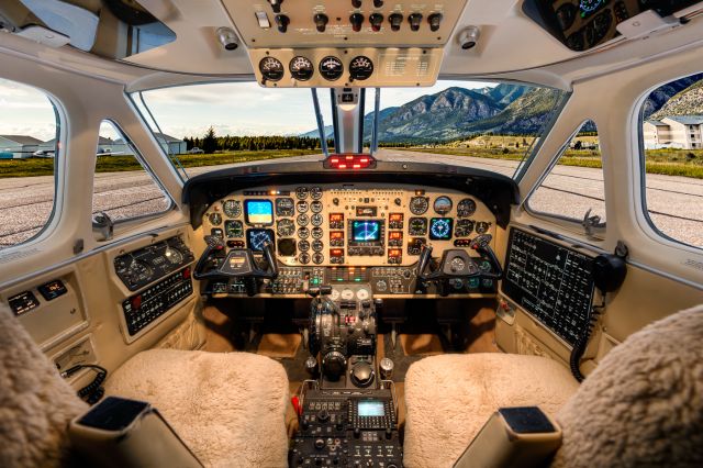 Beechcraft Super King Air 200 (BXH151) - Integra Airs medevac plane based in Calgary Alberta. Taken with a wide angle, HDR, and background inserted.  I think it looks better than hangar walls