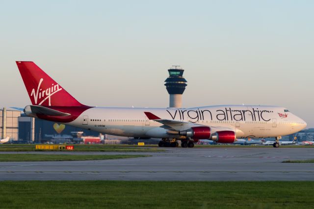 Boeing 747-400 (G-VROM) - Virgin Atlantic's 744 landed at EGCC-19.9.21