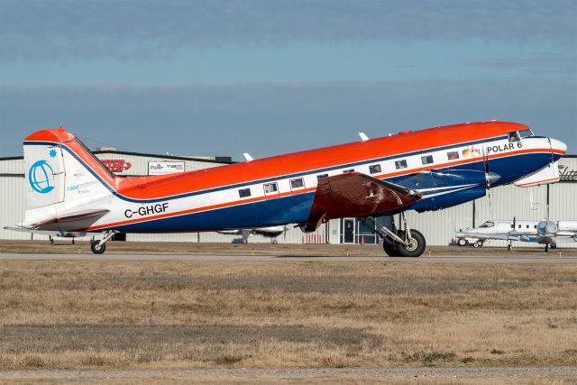 Douglas DC-3 (C-GHGF) - Great to see this workhorse making a tech stop in Addison on it's way back from the Antarctic.  Seen here arriving from Roatan, Honduras.br /br /Kenn Borek Air operates regional passenger and cargo services, and contract operations in the Arctic.