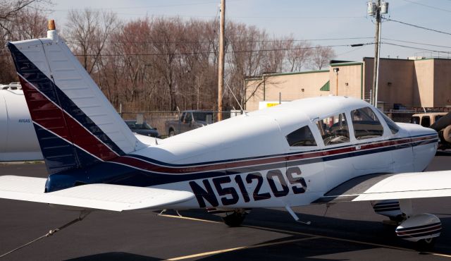 Piper Cherokee (N5120S) - Parked at RELIANT AIR, where you find the lowest fuel price on the Danbury (KDXR) airport.