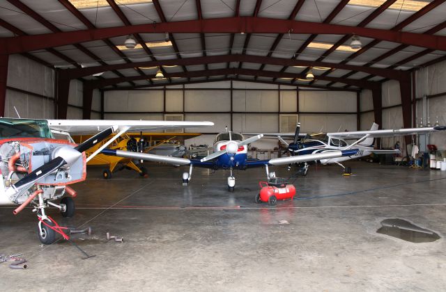 — — - Inside one of the few hangars at D73. Photo taken on 6/21/2020.