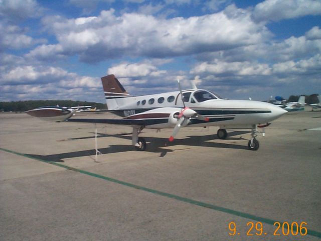 Cessna 421 (N421BX) - At Hanscom Field Bedford,  MA 9/29/06