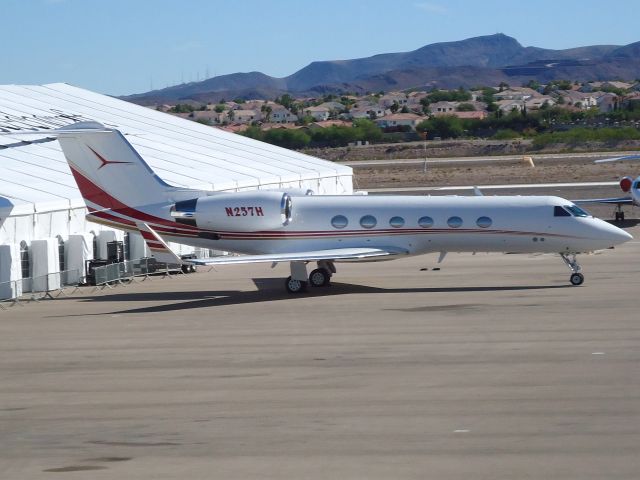 Gulfstream Aerospace Gulfstream IV (N257H) - Taken from Landings Restaurant during NBAA