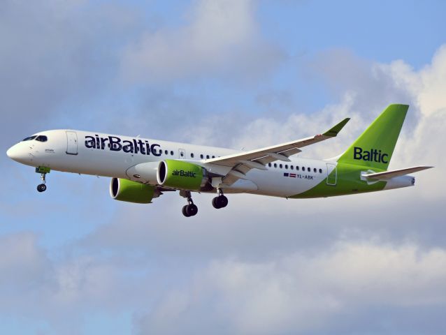 Airbus A220-300 (YL-ABK) - Landing on RWY22L