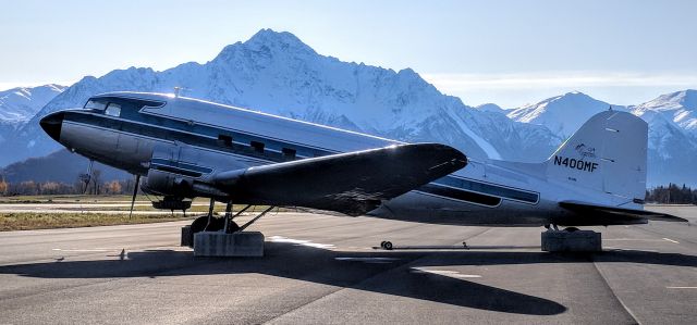 Douglas DC-3 (N400MF) - Maintenance taxiway, Palmer Municipal Airport, AK