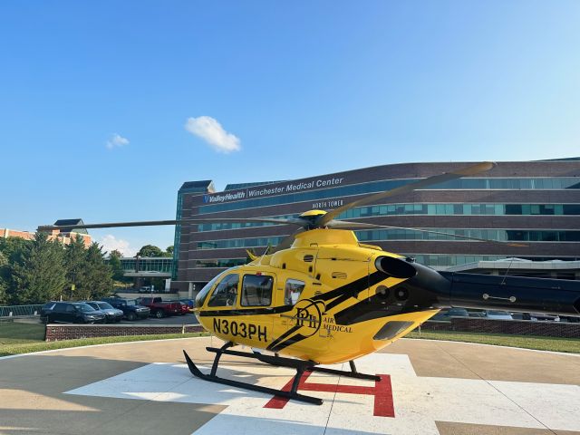 Eurocopter EC-635 (N303PH) - AirCare 3 at Winchester Medical Center. July 2023
