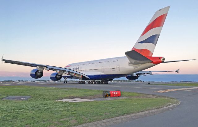 Airbus A380-800 (G-XLEA) - line up and wait