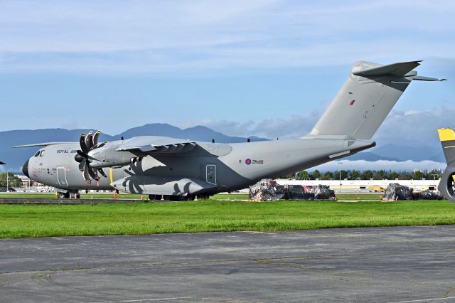 AIRBUS A-400M Atlas (MBB418) - RAF Red Arrow demo team support aircraft at YVR