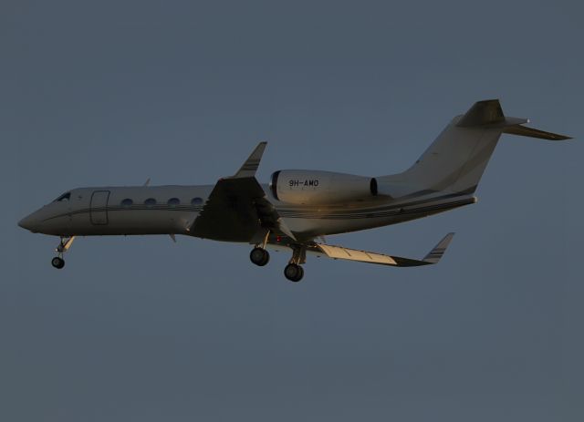 Gulfstream Aerospace Gulfstream IV (9H-AMO) - Made it right at last light. 