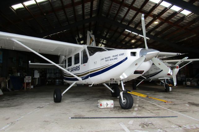 GIPPSLAND GA-8 Airvan (ZK-SAU) - Air Safaris' ZK-SAU waiting out some rough weather with sister craft ZK-SAE at in the Air Safaris hangar at Tekapo.