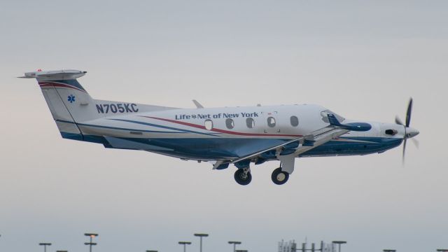 Pilatus PC-12 (N705KC) - Medevac 705KC taking off runway 10 heading for KPTD. 