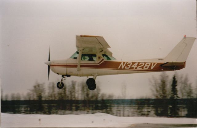 Cessna 152 (N3428V) - My First Solo at Birchwood Airport (AK) March 1994