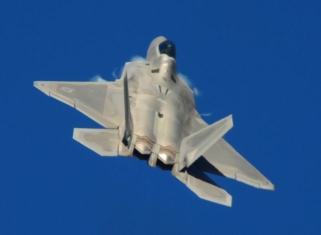 Lockheed F-22 Raptor (AFR03089) - U.S.Air Force F-22 Raptor in vertical climb.