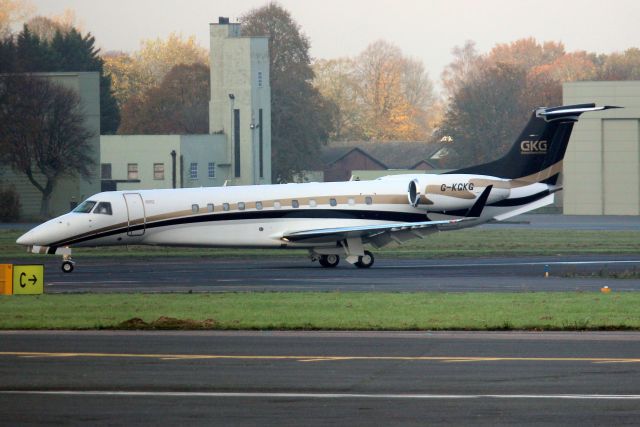 Embraer Legacy 600/650 (G-KGKG) - Luxaviation UK Legacy 600 landing on rwy 21 on 14-Nov-22 arriving from LTBA as LNX10KG on diversion from EGSS.