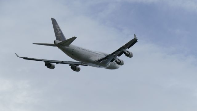 Boeing 747-400 (TF-AAK) - 4th June 2016: Iron Maidens B 747-400 still climbing after take-off on RWY 34 for Vienna.