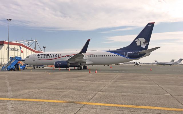 Boeing 737-800 (XA-ADU) - Overnight parking in North Cargo 04/13/18
