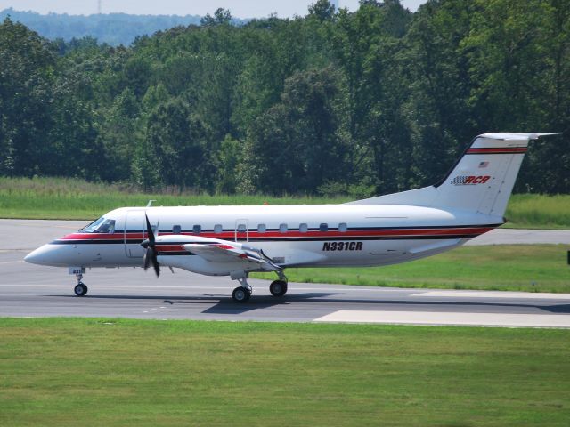 Embraer EMB-120 Brasilia (N331CR) - RCR AIR LLC taking off on runway 20 at Concord Regional Airport (Concord, NC) headed for Pocono - 8/7/11