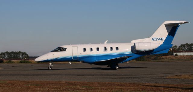 Pilatus PC-24 (N124AF) - Taxiing to parking is this 2018 Pilatus PC-24 in the Autumn of 2021.