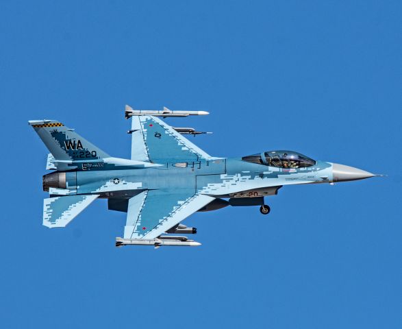 84-1220 — - 64 AGRS F-16C returning from a mission over the Nellis Range.