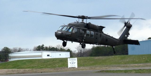 Sikorsky S-70 (0720089) - About to touch down is this US Army Sikorsky UH60M Blackhawk Rotorcraft in the Spring of 2024.