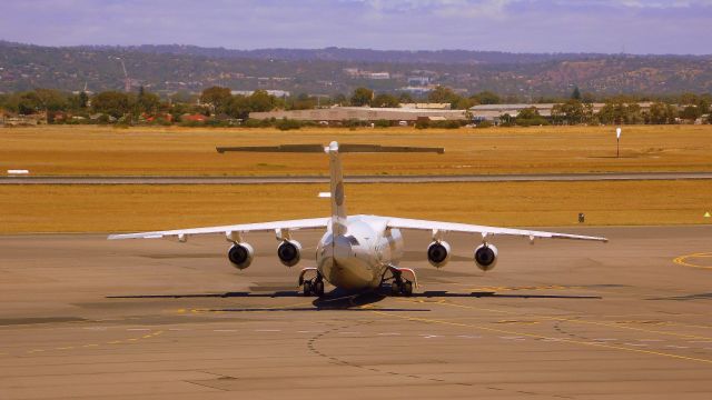 Avro RJ-100 Avroliner (VH-NJY) - View of the 4 powerplants on Cobham's RJ100's