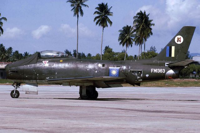 North American F-86 Sabre (N1363) - CAC Sabre Rmaf FM1363 11 sqn formerly RAAF A94-363 photographed mid 1970s.