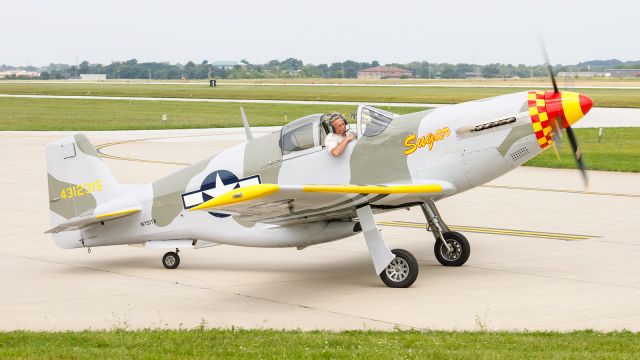 TITAN T-51 Mustang (N751TA) - This T-51B Mustang stopped in for some fuel, as it was making it's way to Oshkosh.