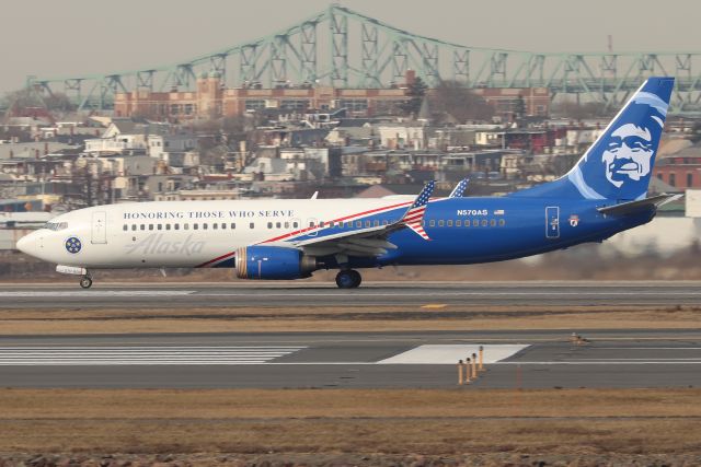 Boeing 737-800 (N570AS) - 'Alaska 537' departing to Seattle.