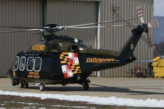 BELL-AGUSTA AB-139 (N382MD) - February 5, 2021 - arrived Frederick with mild weather 