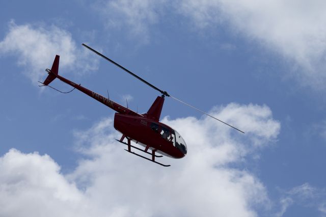 Robinson R-66 (VH-VRK) - Driving past heli pad