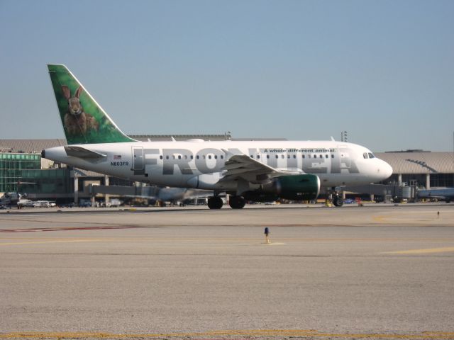 Airbus A318 (N803FR) - Holding on RWY 19R