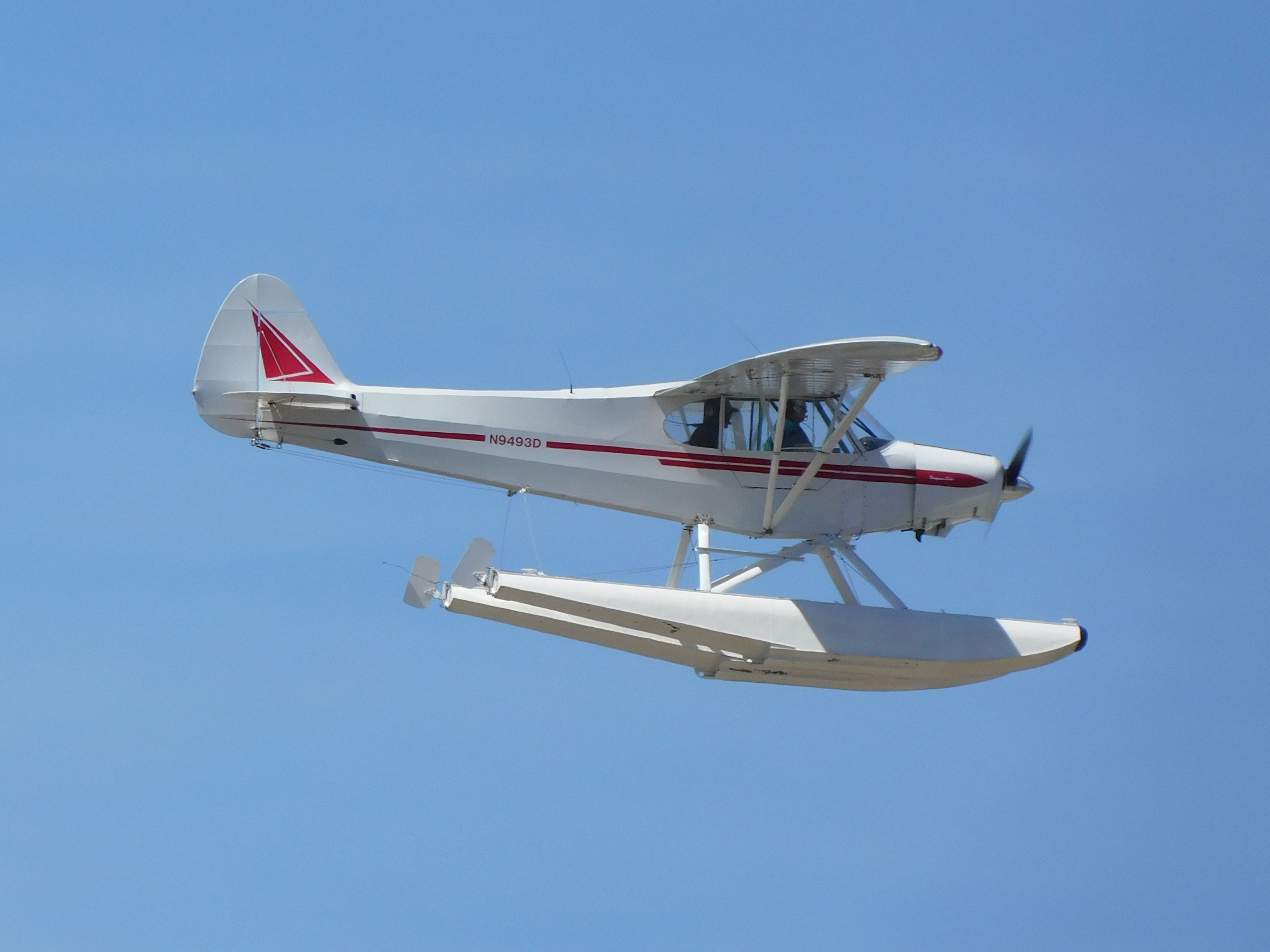 Piper L-21 Super Cub (N9493D) - Flying around Winter Haven, FL quietly back in March 2021 