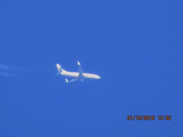 Boeing 737-800 (N525AS) - Alaska Airlines flight 38 from SEA to FLL over Southwestern Missouri at 33,000 feet.