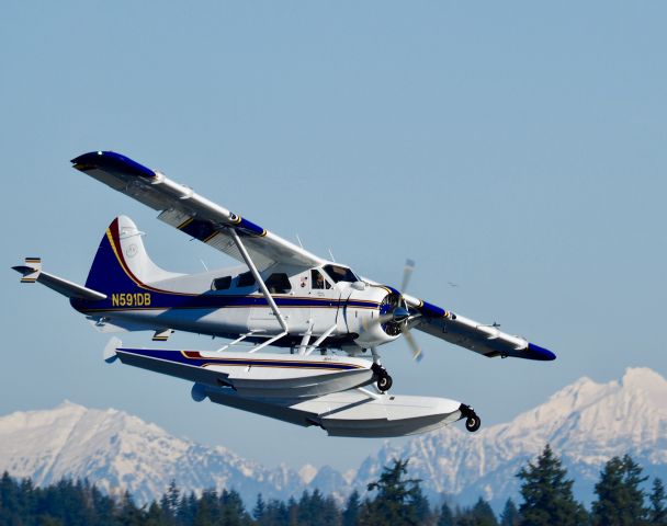 — — - Rebuilt Beaver, by Kenmore Air.  Testing on Lake Washington, near Seattle, WA