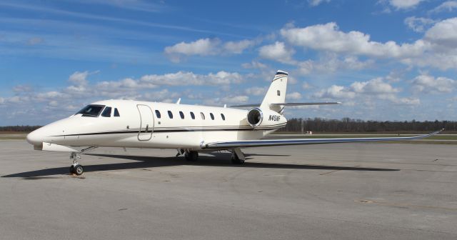 Cessna Citation Sovereign (N45NF) - A Cessna C680 Citation Sovereign on the ramp at Pryor Field Regional Airport, Decatur, AL - February 24, 2017.