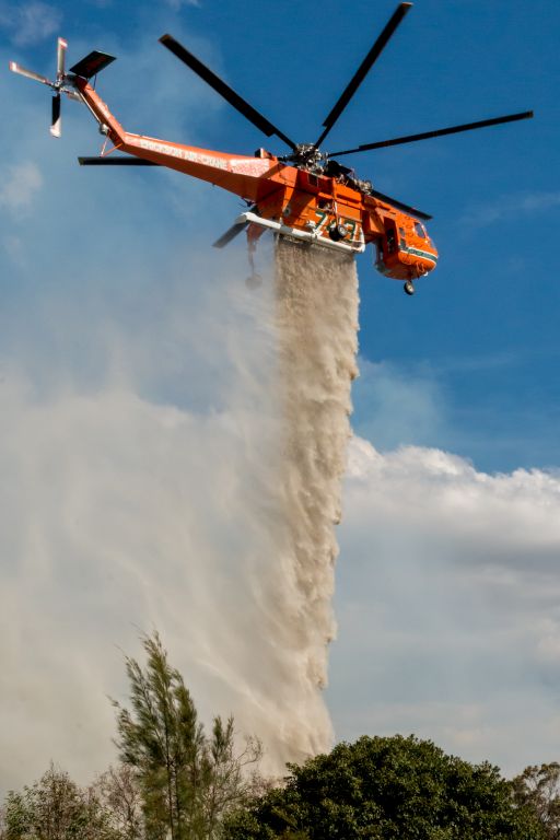 Cessna 500 Citation 1 (N217AC) - Erickson Air Crane fire fighting a Sydney bushfire