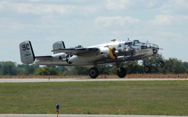 North American TB-25 Mitchell (N3774) - This B-25 flew in from Willow Run up in Mich, he came in Sat afternoon evening, to the Grimes Field, for the MERFI ( Mid Eastern Regional Fly In)    first time that i have ever see 1 fly or heard 1, if you love planes this is 1 to see,