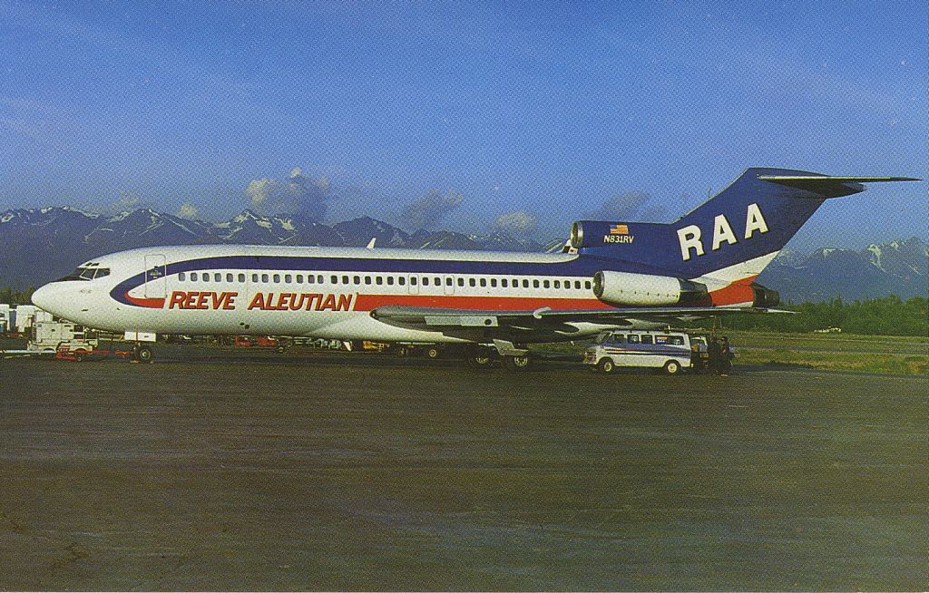 BOEING 727-200 (N831RV) - scanned from postcardbr /reeve aleutian