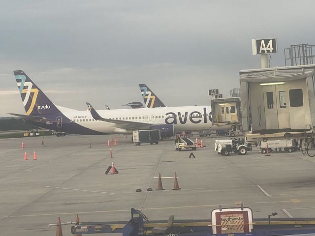 Boeing 737-800 (N802XT) - We're waiting for pushback. This is my first time seeing an Avelo Airlines aircraft.