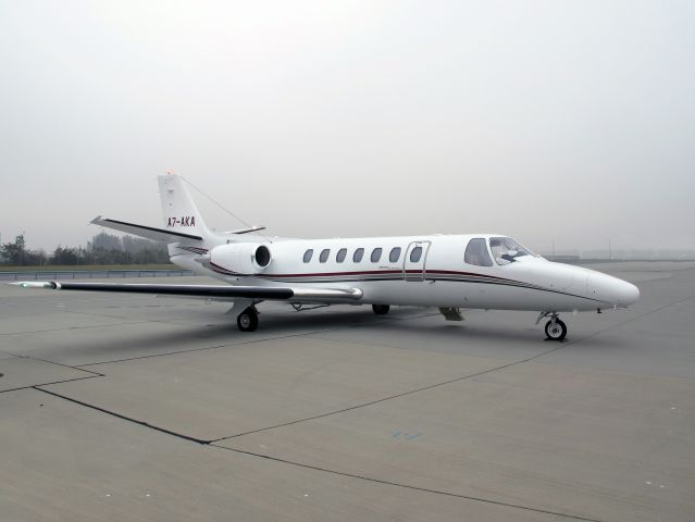 Cessna Citation V (A7-AKA) - At Vienna, Austria.