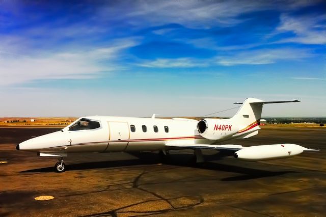 Learjet 35 (N40PK) - N40PK with new paint.  Sitting on ramp in Billings, MT.