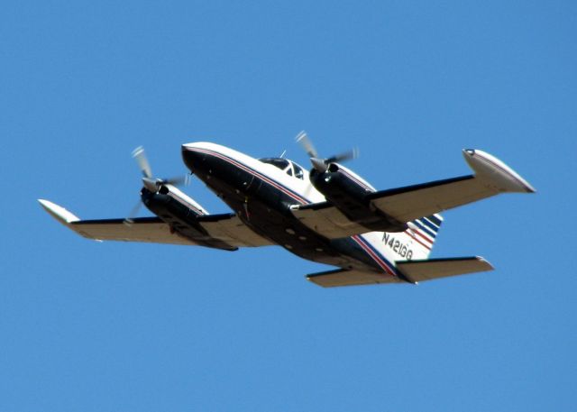 Cessna 421 (N421GG) - Off of runway 23 at Shreveport Regional.