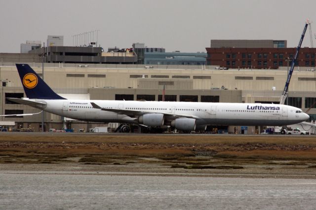 Airbus A340-600 (D-AIHV) - JFK diversion to BOS on 2/16/23. 