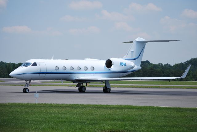 Gulfstream Aerospace Gulfstream IV (N56L) - Parked at Concord Regional Airport - 6/9/09  Registered Owner:  Wells Fargo Bank Northwest NA Trustee