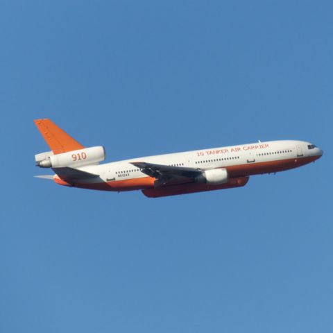 McDonnell Douglas DC-10 (N612AX) - One of the air tankers making water drops on #HillFire in Newbury Park California Nov 8 2018