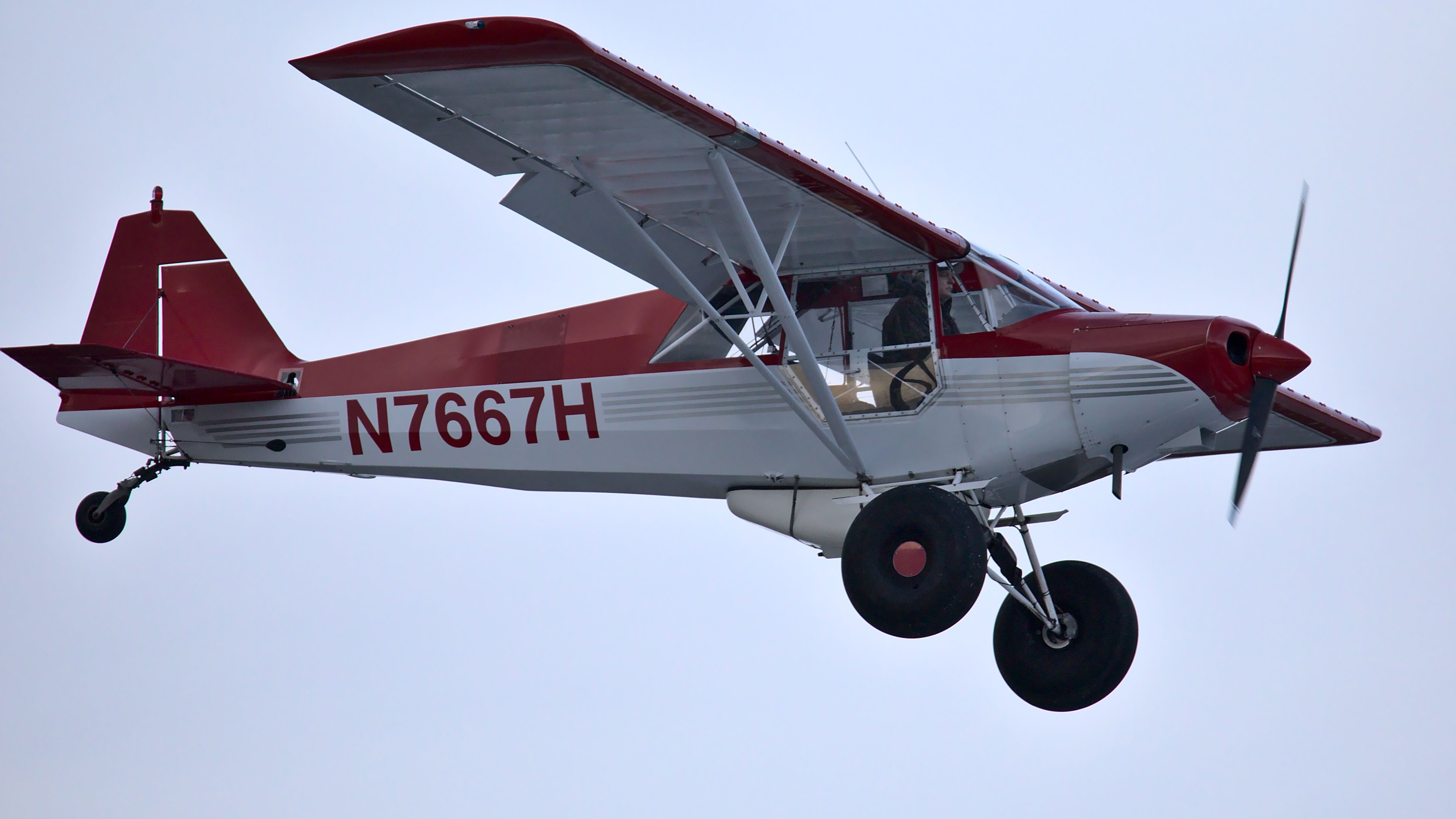 Piper PA-12 Super Cruiser (N7667H) - It was a beautiful, sunny day but here he's landing at dusk before the winter storm advisory kicks in.