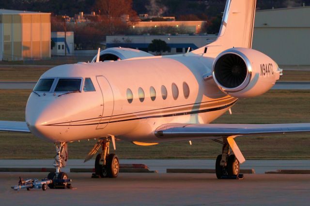 Gulfstream Aerospace Gulfstream IV (N944TC) - Basking in the first golden rays of morning sunlight.